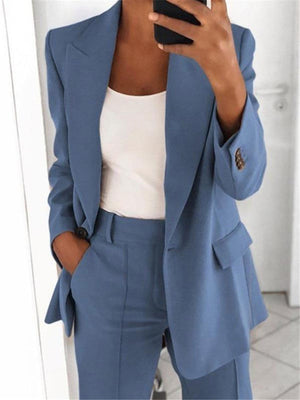 Fashion Lapel Slim Cardigan Temperament Suit Sports Coat Femininity Slim Ladies Casual Jacket Women&#39;s Wear Blazer Women Single