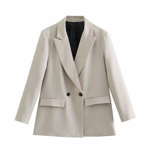 Woman 2022 Loose Double-breasted Blazer Suit Collar Button 5-Color Suit women&#39;s Jackets Suits Jacket Party Formal Wear