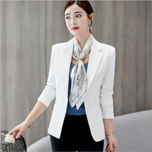 Women&#39;s Blazer 2020 Red Long Sleeve Blazers Pockets Jackets Coat Slim Office Lady Jacket Female Tops Suit Blazer Femme Jackets