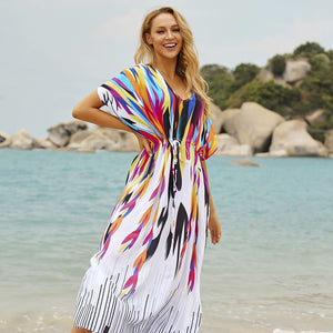 New Plus Size Beach Cover Up Kaftan Tunics Pareo 2022 Robe De Plage Kimono Bikini Cover Up Sarong Tunic For Beach Vestidos Playa