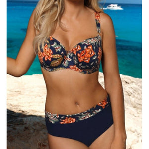 Floral Print Swimsuits Push Up Bikini Female Swimwear Beach Wear Brazilian Bikinis Women&#39;s Swimming Bathing Suit