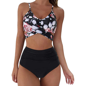 Summer Sexy Floral Bikinis Print Swimwear Push Up Bikini Women&#39;s Swimsuits Beach Wear Female Pool Swimming Bathing Suit 2022