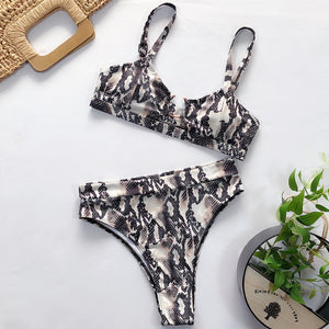 OMKAGI Bikinis 2021 Leopard Bikini Brazilian Swimming Womens Bathing Suits Sexy Push Up Swimsuit Micro Bikini Set Swimwear Women