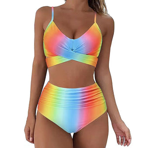 Summer Sexy Floral Bikinis Print Swimwear Push Up Bikini Women&#39;s Swimsuits Beach Wear Female Pool Swimming Bathing Suit 2022