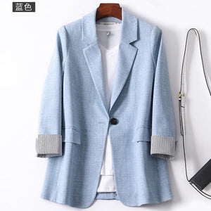Blazers Women Trendy Patchwork Korean Chic Spring Loose Pockets Lady Elegant Coats Single Button Minimalist Outwear Long Sleeve