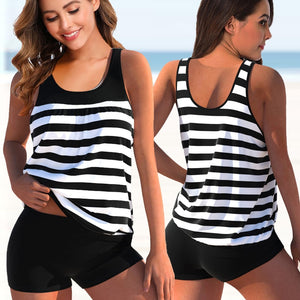 Women Summer Striped Print Bikini Sets Swimsuit For Women Sexy Tankni Two Pieces Swimwear 2022 Plus Size Beach Bathing Suit 8XL