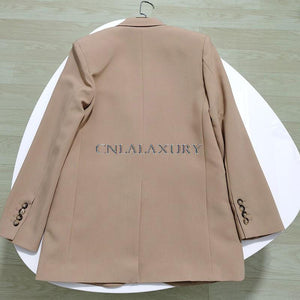 CNlalaxury 2022 Chic Solid Color Women Casual Blazer Jacket Office Lady Pockets Work Suit Coat Ladies Business Blazers Outerwear