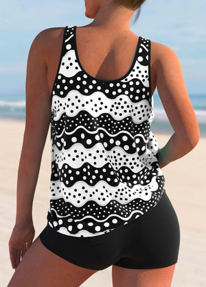 2022 Women Sexy Swimsuit Striped Printed Tankini Female Summer Monokini Swimwear Bathing Suit Plus Size Two Pieces Beachwear New