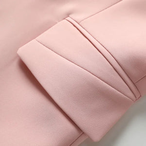 Summer Women&#39;s Blazer New Solid Thin Single Button Suit Jacket Lady Pink Blazer Female Outerwear Casaco Feminino S-4XL