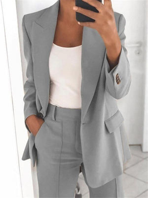 Fashion Lapel Slim Cardigan Temperament Suit Sports Coat Femininity Slim Ladies Casual Jacket Women&#39;s Wear Blazer Women Single